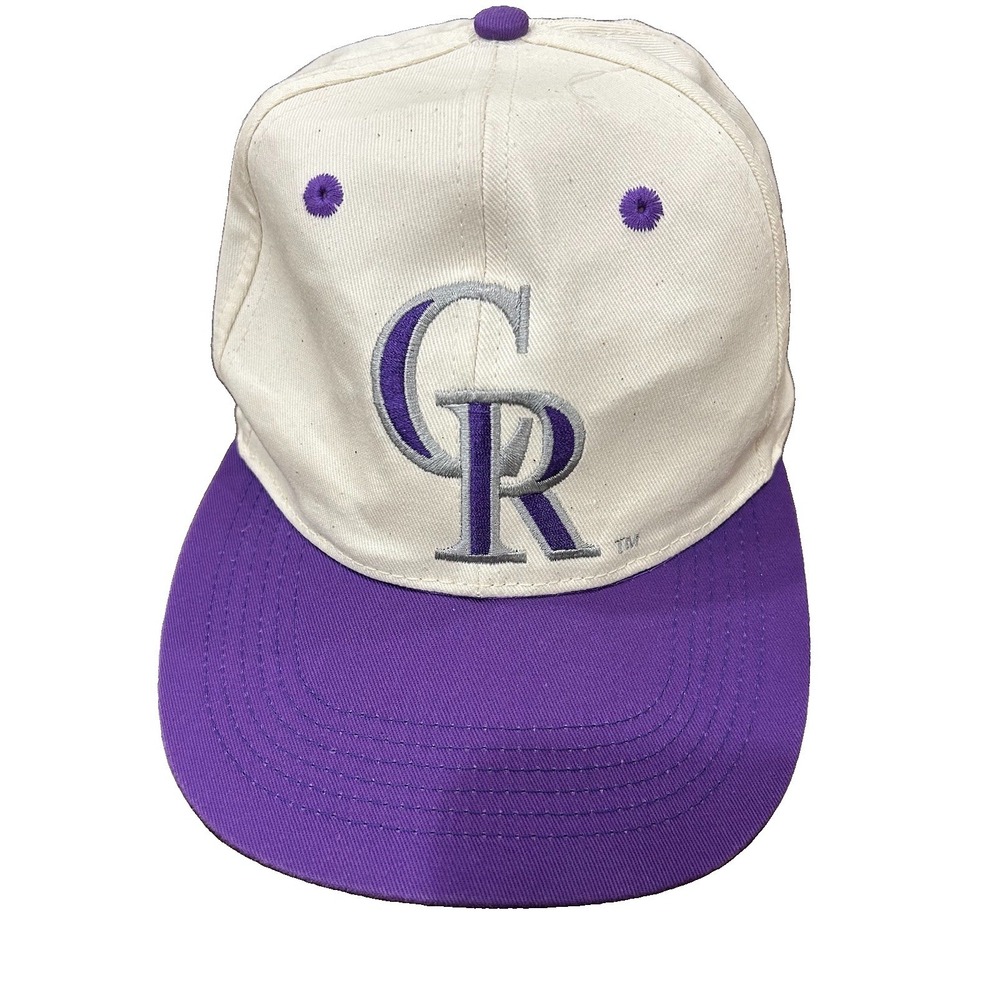 Vintage Colorado Rockies White Logo Snapback Hat Fantastic Sports Merch MLB